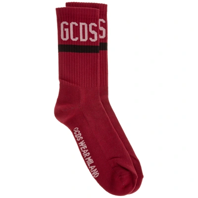 Shop Gcds Women's Socks Logo In Red