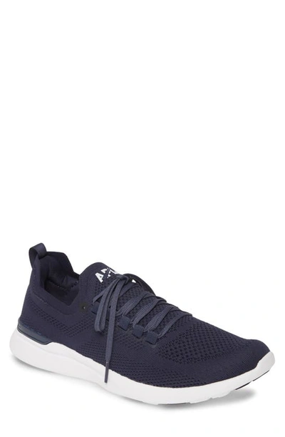 Shop Apl Athletic Propulsion Labs Techloom Breeze Knit Running Shoe In Midnight/ White