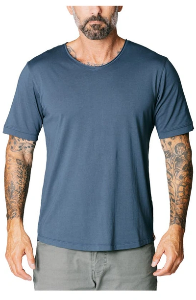 Shop Fundamental Coast Malibu V-neck T-shirt In Midnight Navy
