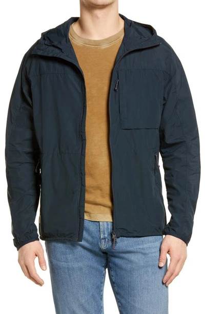Shop Fjall Raven High Coast Hooded Wind Jacket In Navy