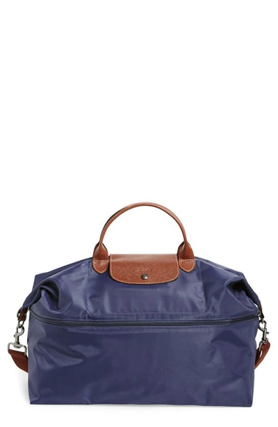 Shop Longchamp 21-inch Expandable Travel Bag In Navy