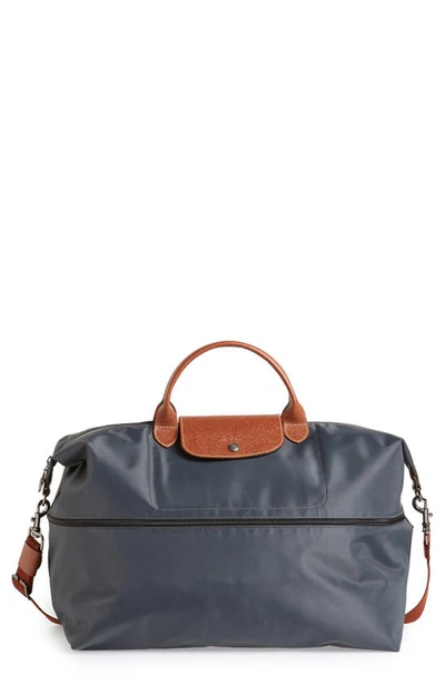 Shop Longchamp Le Pliage 21-inch Expandable Travel Bag In Gunmetal
