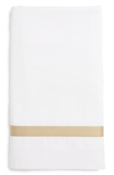 Shop Matouk Lowell 600 Thread Count Flat Sheet In Champagne