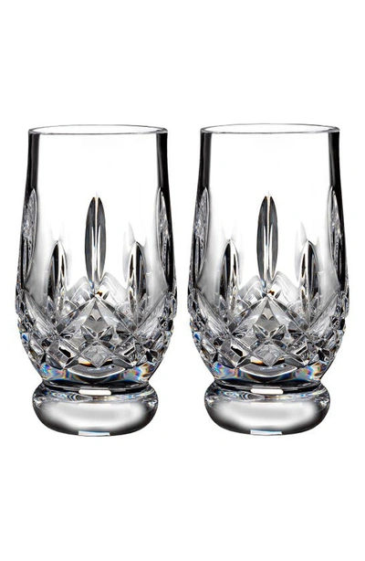 Shop Waterford Lismore Connoisseur Set Of 2 Lead Crystal Footed Tasting Tumblers In Clear