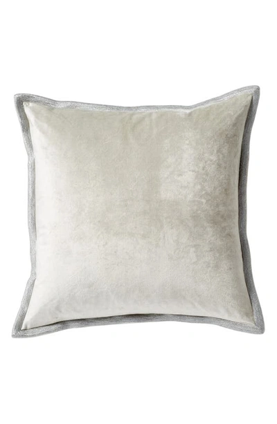 Shop Michael Aram Metallic Trim Velveteen Accent Pillow In Seafoam