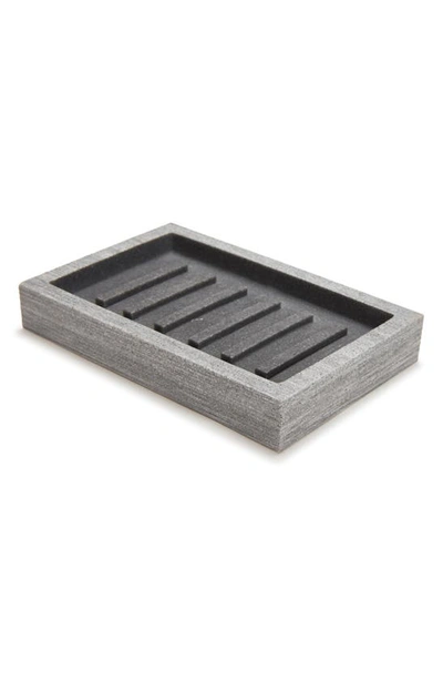 Shop Kassatex Faux Slate Soap Dish In Grey