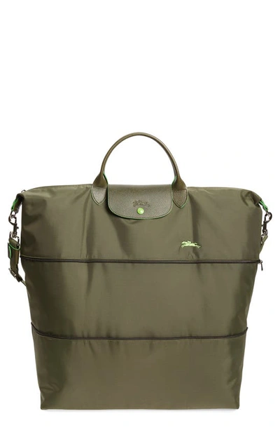 Shop Longchamp Le Pliage Club Expandable Travel Bag In Fir