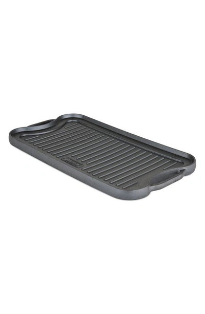 Shop Viking 20-inch Cast Iron Double Burner Reversible Griddle & Grill In Black