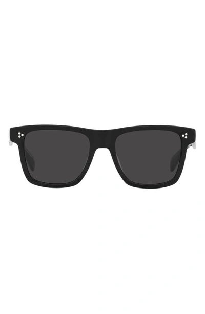 Shop Oliver Peoples Casian 54mm Rectangular Sunglasses In Black/ Grey