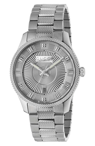 Shop Gucci Eryx Automatic Bracelet Watch, 40mm In Silver