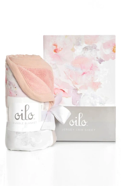 Shop Oilo Watercolor Crib Sheet & Cuddle Blanket Set In Prim