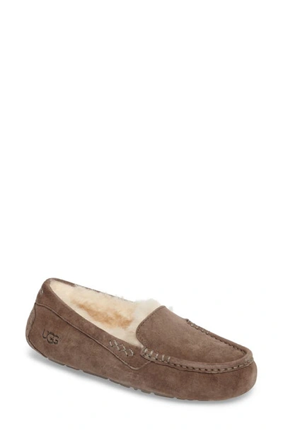 Shop Ugg Ansley Water Resistant Slipper In Slate Suede