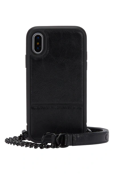 Shop Rebecca Minkoff Off The Chain Iphone X/xs Crossbody Case In Black