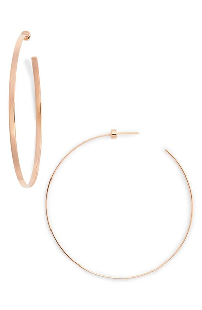 Shop Jennifer Zeuner Hoop Earrings In Rose Vermeil