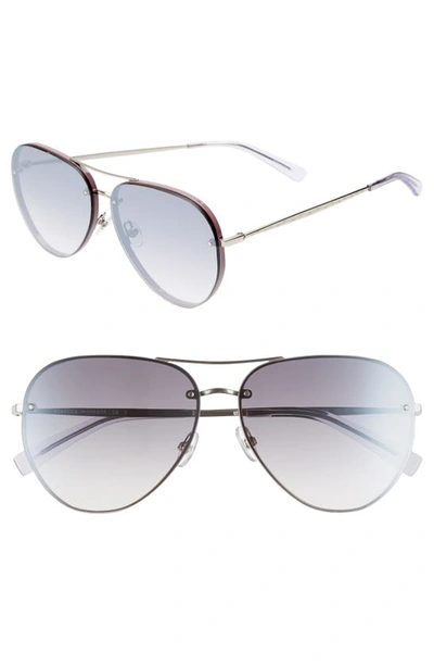 Shop Rebecca Minkoff Gloria2 59mm Aviator Sunglasses In Dark Mauve