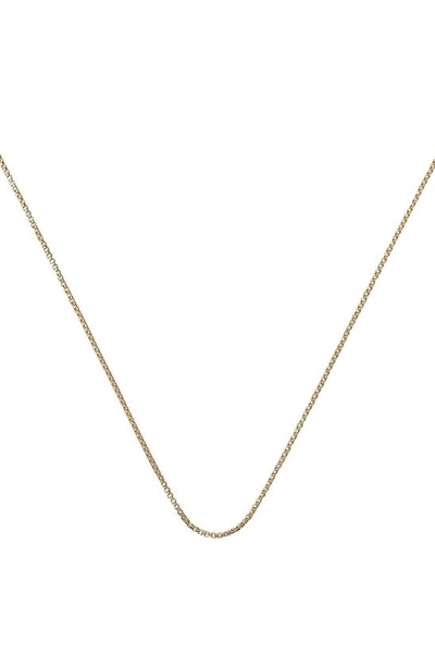 Shop Monica Vinader Box Chain Necklace In Yellow Gold
