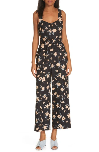 Shop Rebecca Taylor Daniella Jumpsuit In Black Combo