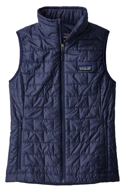 Shop Patagonia Nano Puff Insulated Vest In Classic Navy