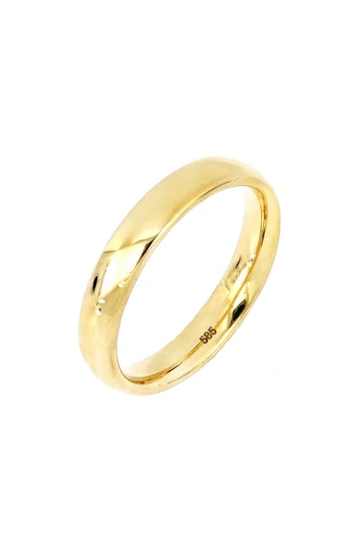 Shop Bony Levy 14k Gold Smooth Band Ring In Yellow Gold