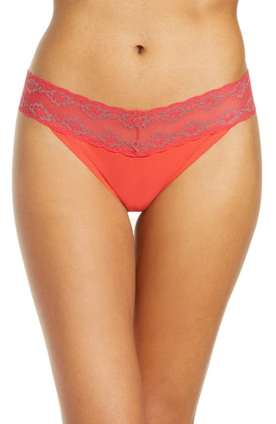 Shop Natori Bliss Perfection Thong In Tango / Mineral