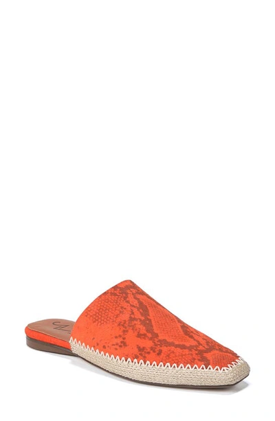 Shop 27 Edit Candice Mule In Orange Snake