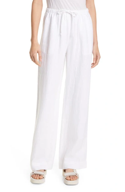 Shop Vince Tie Waist Pants In Optic White