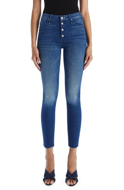 Shop Mother The Pixie Fray Ankle Skinny Jeans In Second Thyme Around