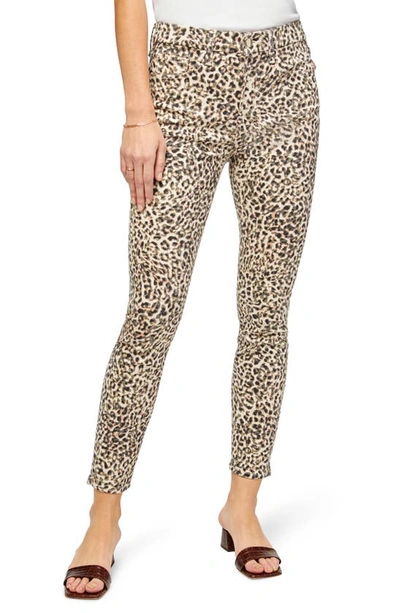 Shop Jen7 Leopard Print Ankle Skinny Jeans In Sandy Leopard
