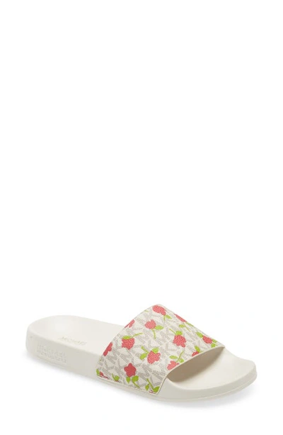 Shop Michael Michael Kors Gilmore Slide Sandal In Vanilla