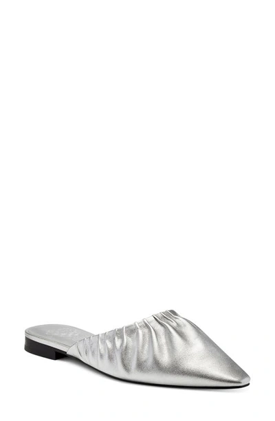 Shop Vince Camuto Pressen Ruched Mule In So Silver