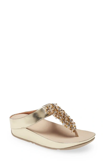 Shop Fitflop Rumba Sandal In Platino