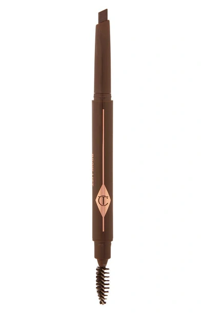 Shop Charlotte Tilbury Brow Lift Refillable Eyebrow Pencil In Dark Brown