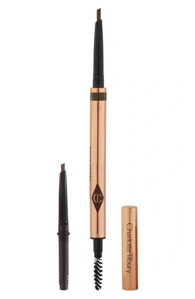 Shop Charlotte Tilbury Brow Cheat Refillable Brow Pencil Set In Natural Brown