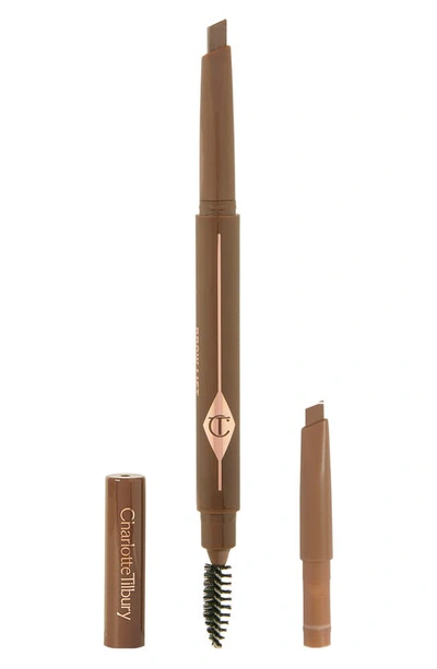 Shop Charlotte Tilbury Brow Lift Refillable Eyebrow Pencil & Refill Set In Soft Brown