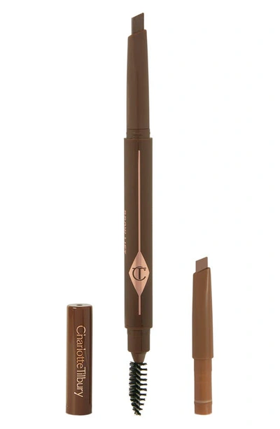 Shop Charlotte Tilbury Brow Lift Refillable Eyebrow Pencil & Refill Set In Natural Brown