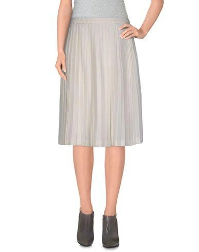 Shop Prada Knee Length Skirt In White