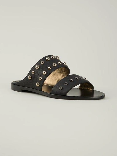 Shop Lanvin Two-tone Studded Sandals