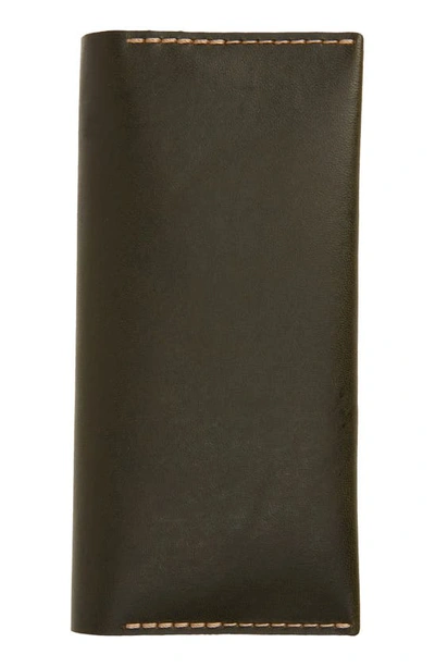 Shop Ezra Arthur No. 12 Long Leather Wallet In Green