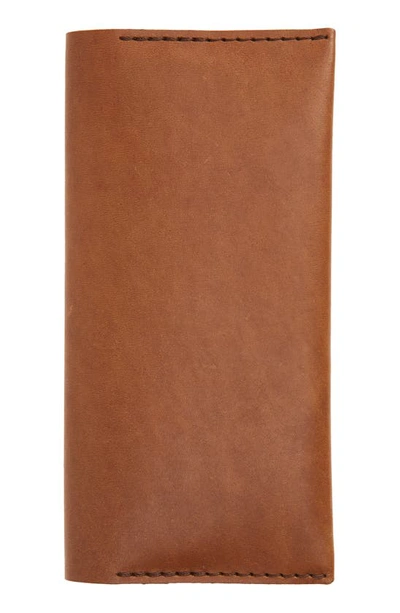 Shop Ezra Arthur No. 12 Long Leather Wallet In Whiskey