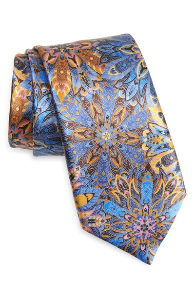 Shop Ermenegildo Zegna Quindici Floral Paisley Silk Tie In Yellow