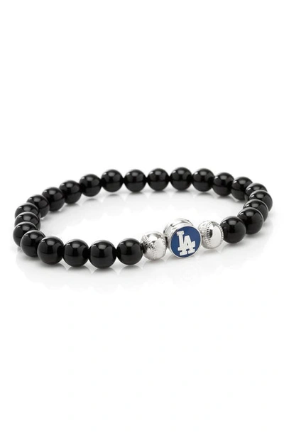 Shop Cufflinks, Inc . Mlb Baseball Dodgers Beaded Stretch Bracelet In La Dodgers