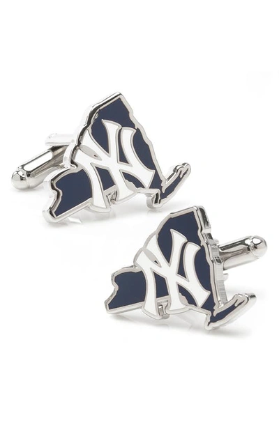 Shop Cufflinks, Inc New York Yankees Cuff Links In New York Yankees State Shaped