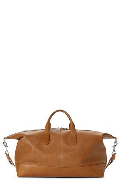 Shop Shinola Canfield Classic Leather Duffle Bag In Tan