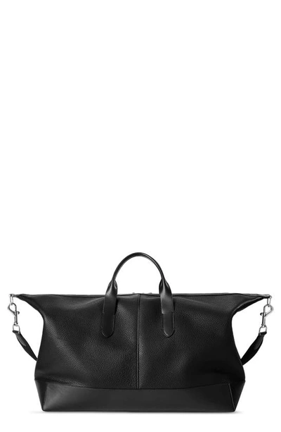 Shop Shinola Canfield Classic Leather Duffle Bag In Black