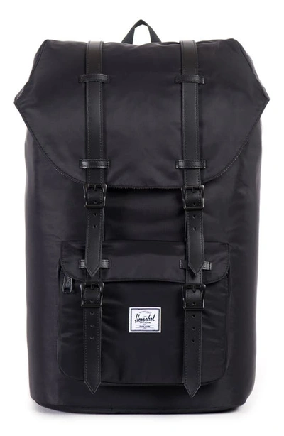 Shop Herschel Supply Co 'little America' Backpack In Nylon Black