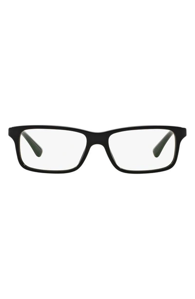 Shop Prada 56mm Rectangle Optical Glasses In Black