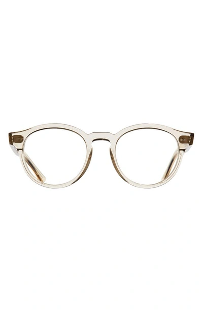 Shop Cutler And Gross 51mm Round Blue Light Blocking Glasses In Granny Chic/ Blue Light