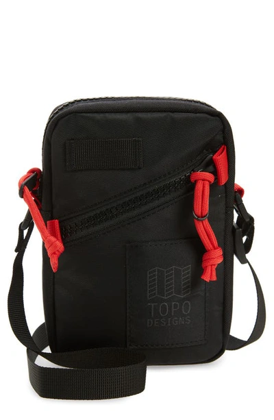 Shop Topo Designs Mini Shoulder Bag In Black/ Black