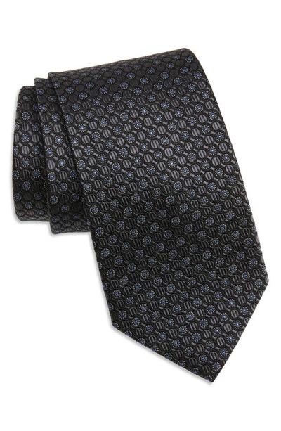 Shop Nordstrom Neat Medallion Silk X-long Tie In Black
