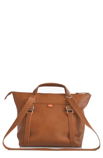 Shop Pacapod Saunton Faux Leather Convertible Diaper Backpack In Tan